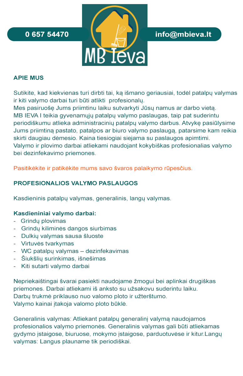 MB Ieva valymo paslaugos